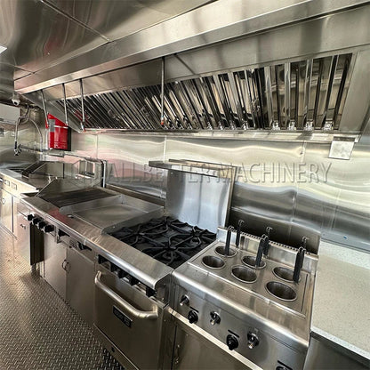 Allbetter 23ft Food Trailer Mobile Kitchen Hot Dog Stand Food Cart Pizza Mobile Food Truck Trailer USA Standard for Sale