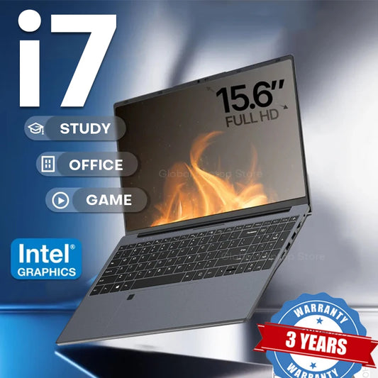15.6 inch Intel Core I7 6500U Windows 11 Pro Laptop Computer 16GB DDR4 512GB 1TB SSD Portable Notebook PC Gamer Gaming Laptops
