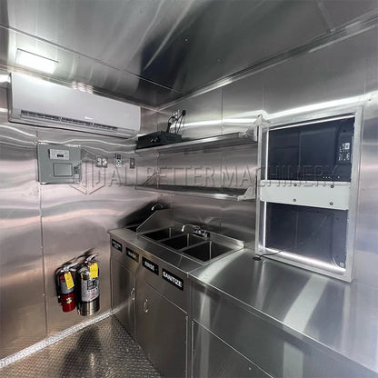 Allbetter 23ft Food Trailer Mobile Kitchen Hot Dog Stand Food Cart Pizza Mobile Food Truck Trailer USA Standard for Sale