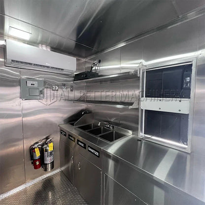 Allbetter 23ft Food Trailer Mobile Kitchen Hot Dog Stand Food Cart Pizza Mobile Food Truck Trailer USA Standard for Sale