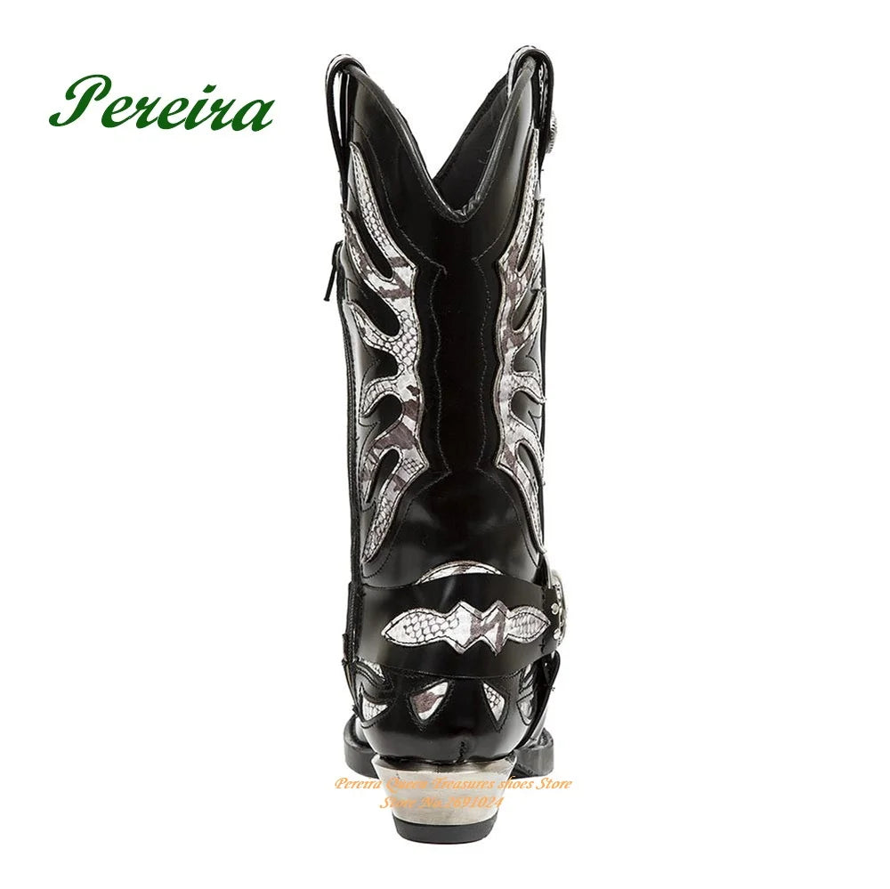 Fire-like Gladiator Men Boots Round Toe Knee High Boots Chelsea Boots Patchwork Slip On 2023 New Casual Shoes Leather Party