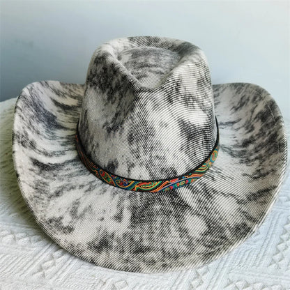 Faux Leather Western Cowboy Hats Men Women retro cowboy hats big brim cowgirl hat knight hat men chapeau ковбойская