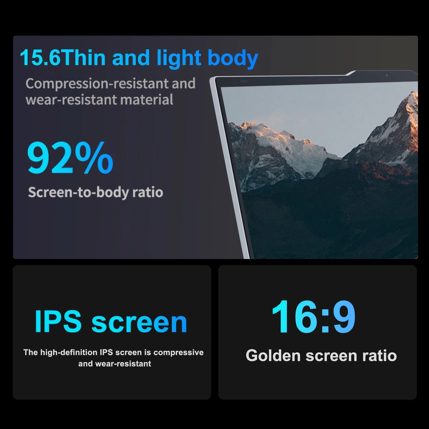 15.6 Inch Business Laptop Notebook PC CPU Intel i7  16GB RAM 2TB SSD Storage Windows 11 Fingerprint Recognition Backlit Keyboard