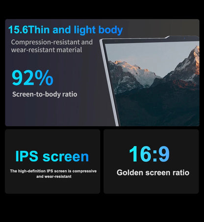 15.6 Inch Business Laptop Notebook PC CPU Intel i7  16GB RAM 2TB SSD Storage Windows 11 Fingerprint Recognition Backlit Keyboard