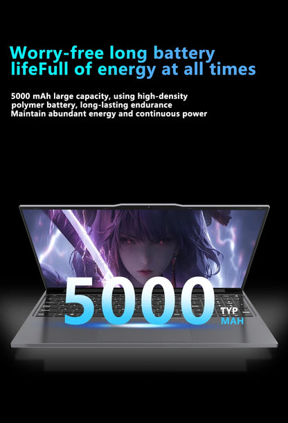 15.6 Inch Business Laptop Notebook PC CPU Intel i7  16GB RAM 2TB SSD Storage Windows 11 Fingerprint Recognition Backlit Keyboard