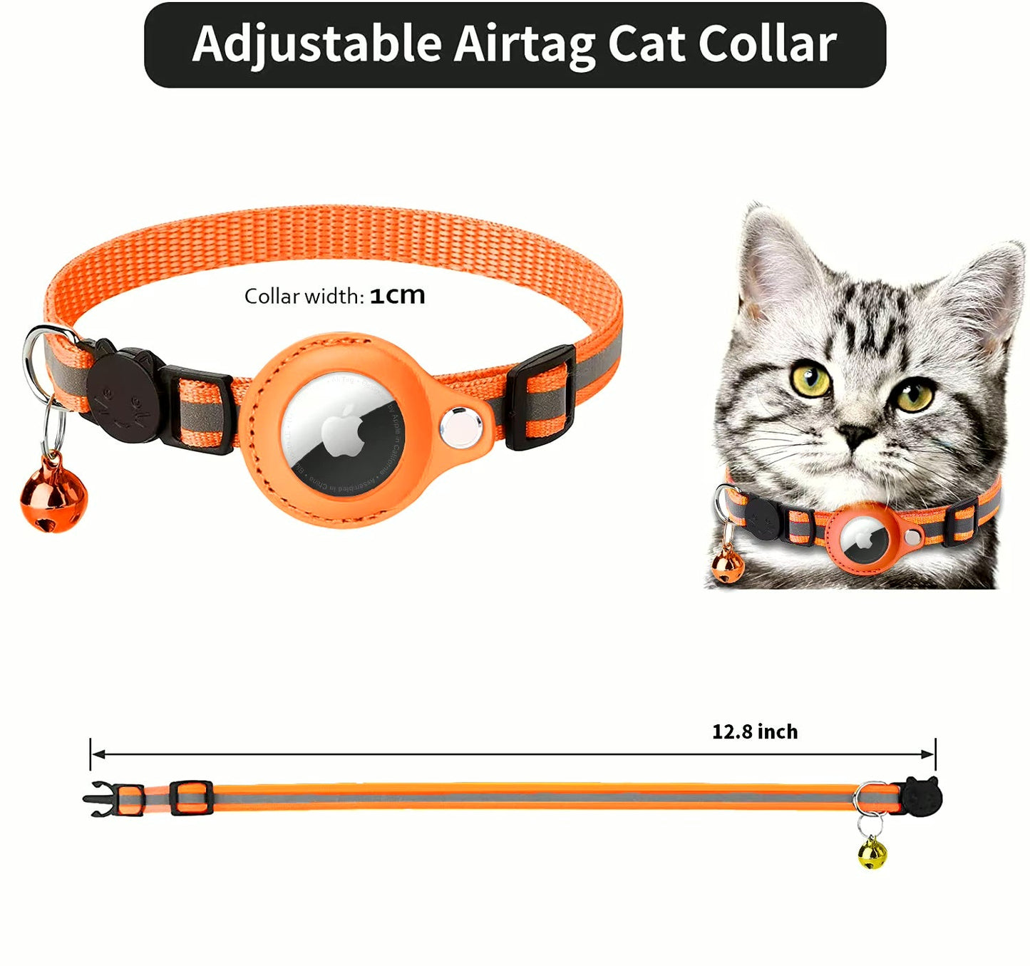 Pet AirTag Holder Collar – Anti-Loss for Cats & Dogs