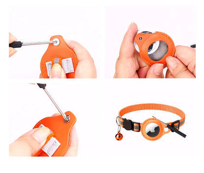 Pet AirTag Holder Collar – Anti-Loss for Cats & Dogs