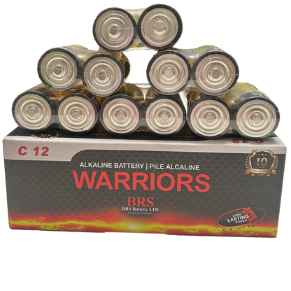 BRS C Alkaline Batteries — 12‑Pack (BRSLR14C)