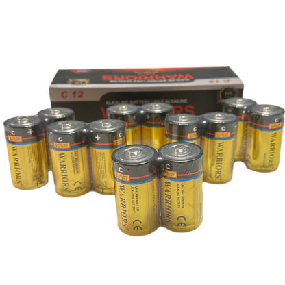 BRS C Alkaline Batteries — 12‑Pack (BRSLR14C)