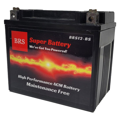 High Performance BRS12-BS 2 Year Warranty & Smart Charger / Maintainer Combo Bundle Kit 12v Sealed AGM PowerSports Battery