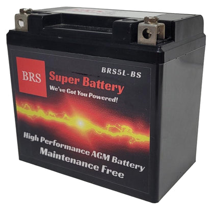 High Performance BRS5L-BS 12v Sealed AGM PowerSport 2 Year Warranty