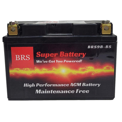 BRS9B-BS 30 Day Warranty Battery & Smart Charger / Maintainer Combo Bundle Kit