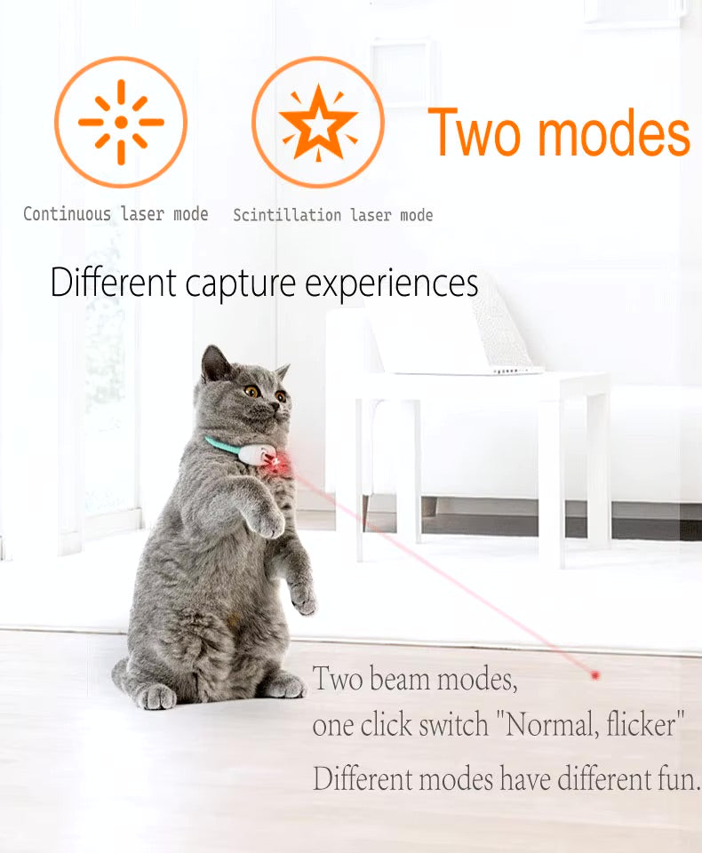 Smart Laser Cat Collar – Interactive Toy for Active Play