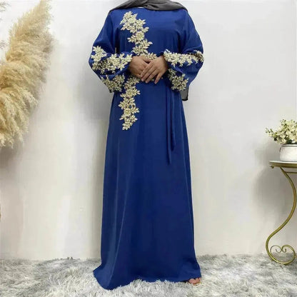 Fashion Lace Beaded Arab  Dress Women