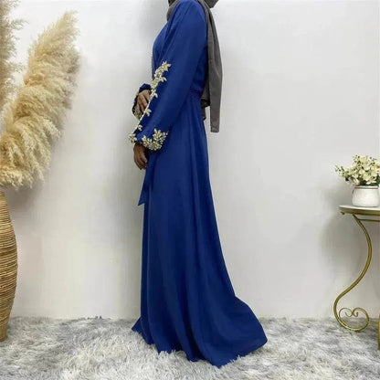 Fashion Lace Beaded Arab  Dress Women