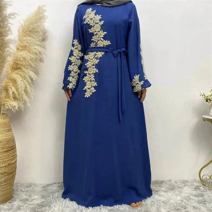 Fashion Lace Beaded Arab  Dress Women