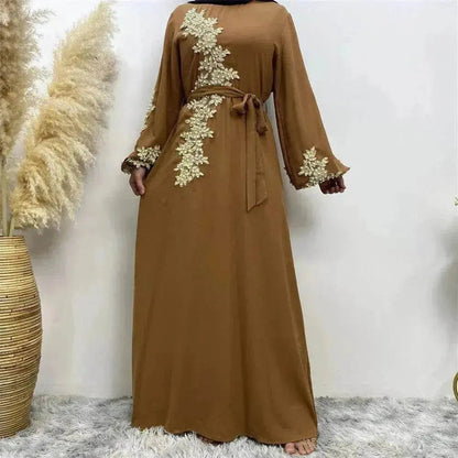 Fashion Lace Beaded Arab  Dress Women