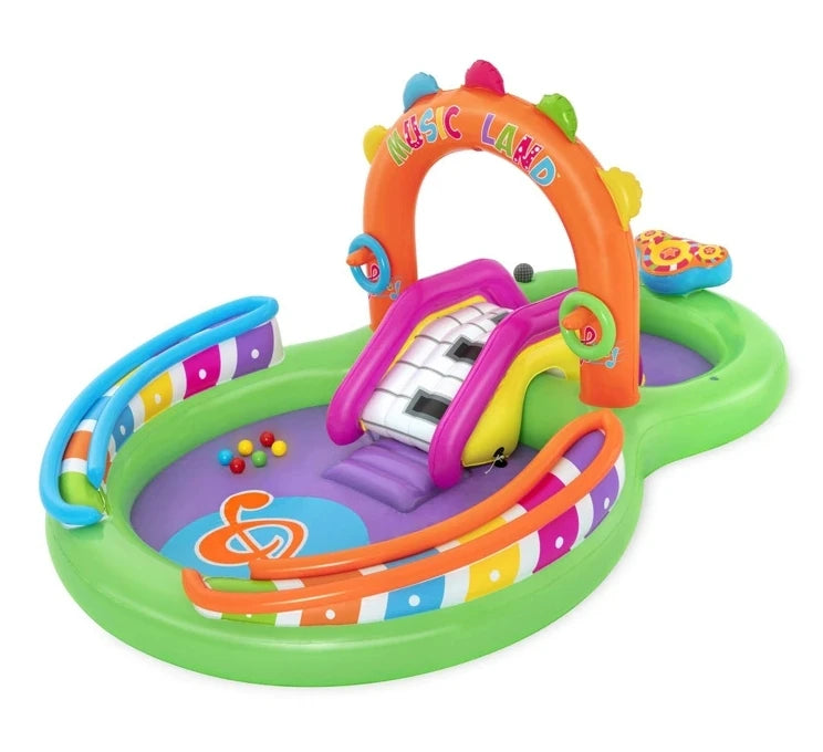 Bestway 53117  Hot Sale Kids Summer Water Party Pool rainbow Ring Inflatable Play Center Pool Garden Kiddie Pool