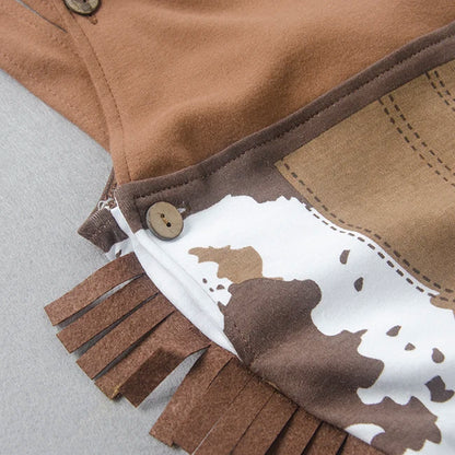 Cowboy Cow Boy Costume Rompers for Baby Boys Toddler Infant Halloween Christmas Birthday Party Cosplay Fancy Dress