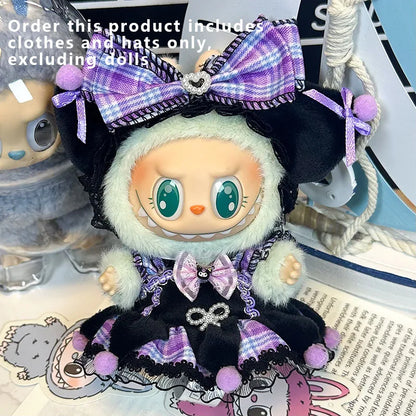 Labubu Designer Clothes Accessories For Sitting And Standing Plush Dolls Universal Blind Box Clothing