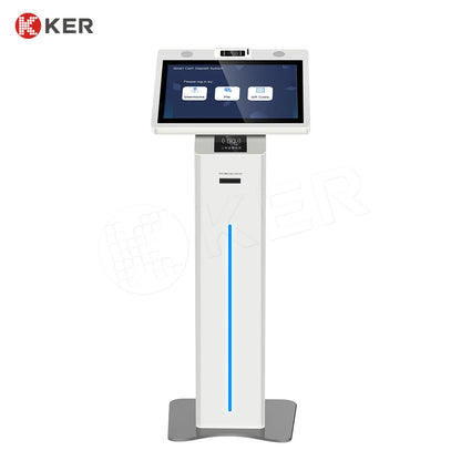 Hot Selling 18.5 Inch Android 10/11/12/13 Touchscreen SDK Barcode Reader Floor Standing Self Service Payment Print Ticket Kiosk
