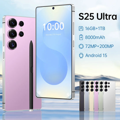 S25 Ultra 1TB Storage 5G Dual SIM Android 15.0 Plus Smartphone Deca Core CPU 108MP Rear Camera HD Screen Resolution CDMA LTE