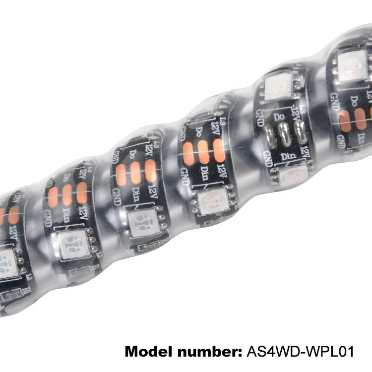 Remote Control Antenna RGB 360 Degree Spiral 1.5m 5ft LED Whip Lights for ATV UTV 4WD