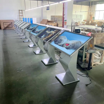 LOGO OEM ODM 21.5 23.6 27 32 43 49 55 Inch Indoor Interactive Information Digital Kiosk Android Smart Video Touch Screen Kiosk