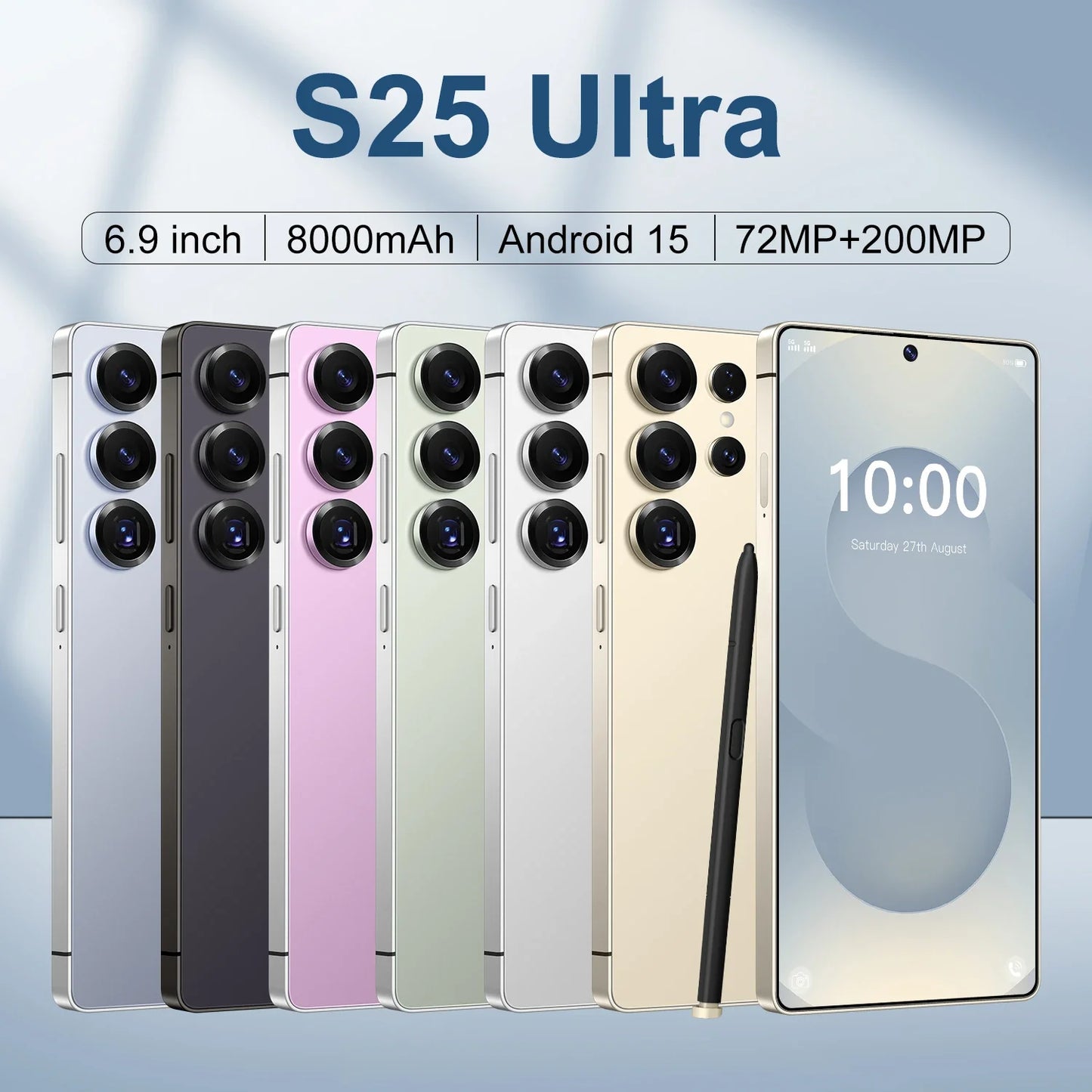 S25 Ultra 1TB Storage 5G Dual SIM Android 15.0 Plus Smartphone Deca Core CPU 108MP Rear Camera HD Screen Resolution CDMA LTE