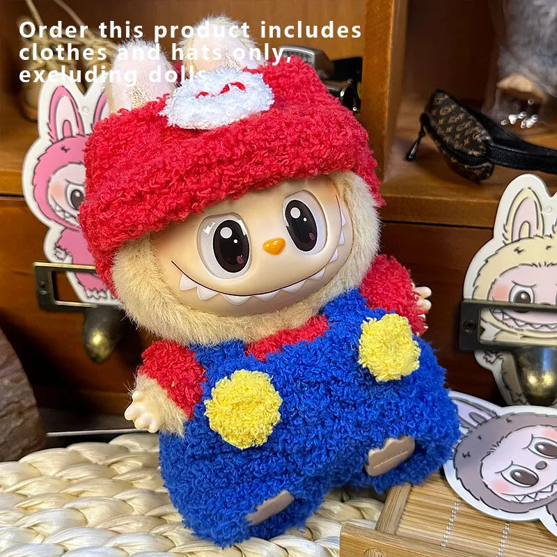 Labubu Designer Clothes Accessories For Sitting And Standing Plush Dolls Universal Blind Box Clothing