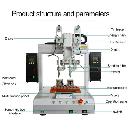 Robot de soudage PCB automatique de haute précision, machine de soudage industrielle avancée, état neuf