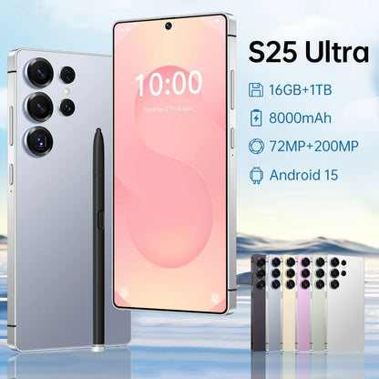 S25 Ultra 1TB Storage 5G Dual SIM Android 15.0 Plus Smartphone Deca Core CPU 108MP Rear Camera HD Screen Resolution CDMA LTE