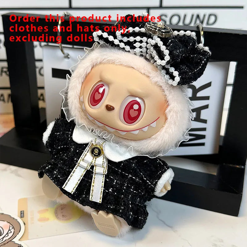 Labubu Designer Clothes Accessories For Sitting And Standing Plush Dolls Universal Blind Box Clothing