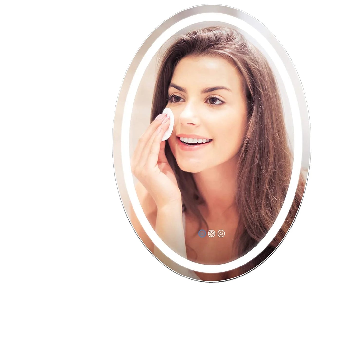 Modern LED Smart Mirror Wall-Mounted Anti-Fog Illumination with Sensor Touch Switch Convenient Use for Home Living Room Salon