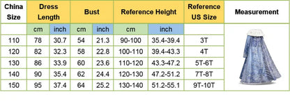 Déguisement pour fille, robe à manches longues, tenue de cosplay, princesse des neiges, tenue d'Halloween, de fête d'anniversaire