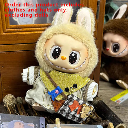 Labubu Designer Clothes Accessories For Sitting And Standing Plush Dolls Universal Blind Box Clothing