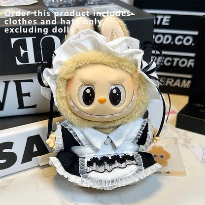 Labubu Designer Clothes Accessories For Sitting And Standing Plush Dolls Universal Blind Box Clothing