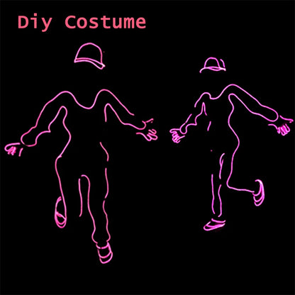 EL Suits New Fashion LED/EL Clothes Luminous Costumes Glow Dance Supplies Light Clothing Men For Holiday DIY Decoration Hot Sale