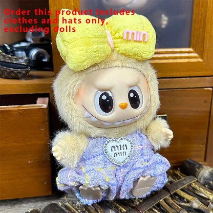 Labubu Designer Clothes Accessories For Sitting And Standing Plush Dolls Universal Blind Box Clothing