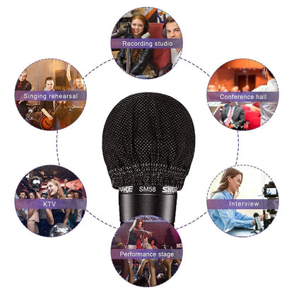 100 Pcs Disposable Microphone Covers, Windscreen Mic Covers, Handheld Microphone Protective Cap for Karaoke