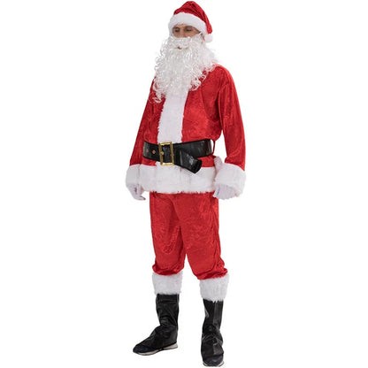 Carnival Halloween Party Cosplay Disguise Fancy Dress Christmas Costume Men Fancy Adult Santa Claus Costume