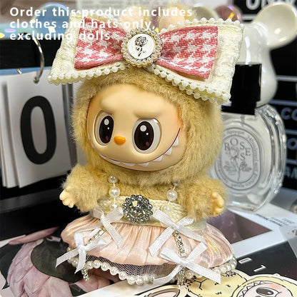 Labubu Designer Clothes Accessories For Sitting And Standing Plush Dolls Universal Blind Box Clothing
