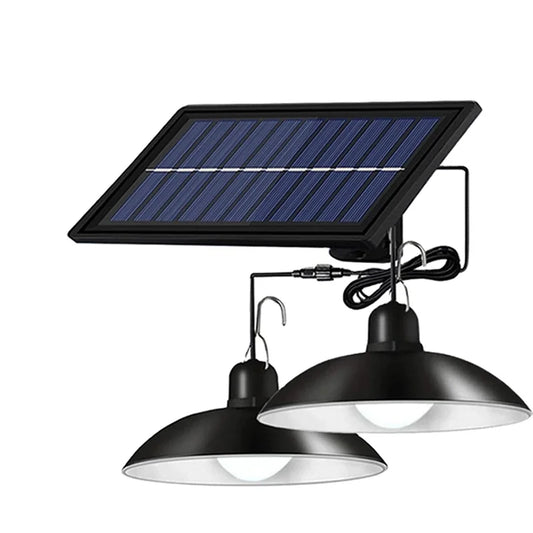 Hot-Selling Solar Courtyard Chandelier Super Bright Retro Yard Outdoor Split Waterproof Energy-Saving Double-Head Garden Light