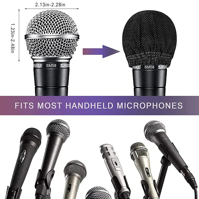 100 Pcs Disposable Microphone Covers, Windscreen Mic Covers, Handheld Microphone Protective Cap for Karaoke
