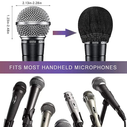 100 Pcs Disposable Microphone Covers, Windscreen Mic Covers, Handheld Microphone Protective Cap for Karaoke