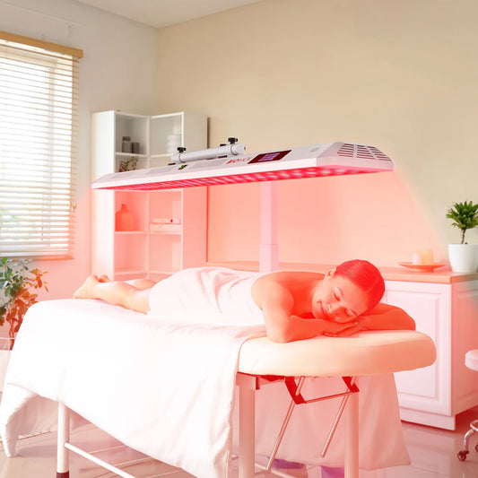 7 Wavelengths Infrared LED Red Light Therapy Lamp with Voice Control Red Light Therapy Panel Electric Stand Targeted for Face