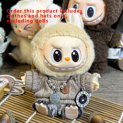 Labubu Designer Clothes Accessories For Sitting And Standing Plush Dolls Universal Blind Box Clothing
