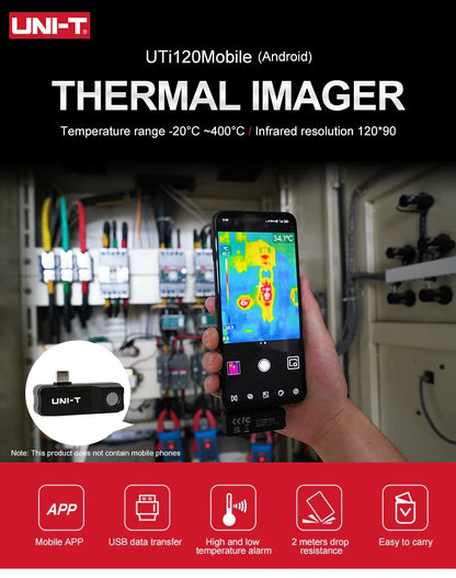 UNI-T UTi120 Мобильный UTI120MS USB Инфракрасный Тепловизор Мобильные Телефоны Термографическая Камера Имиджер Камера ДляРемонта