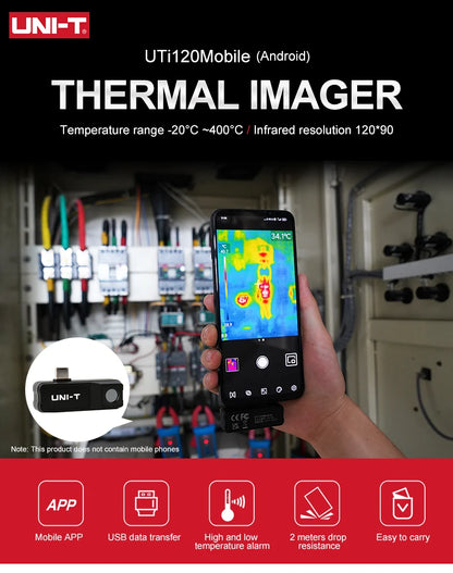 UNI-T UTi120 Мобильный UTI120MS USB Инфракрасный Тепловизор Мобильные Телефоны Термографическая Камера Имиджер Камера ДляРемонта