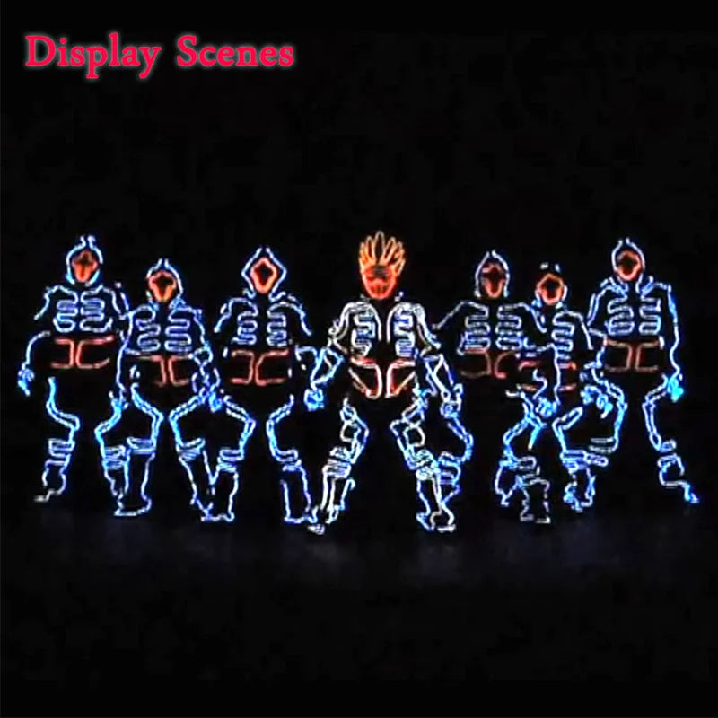 EL Suits New Fashion LED/EL Clothes Luminous Costumes Glow Dance Supplies Light Clothing Men For Holiday DIY Decoration Hot Sale